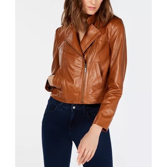 4. NWT Michael Kors Leather Moto Jacket - Picture 6 of 7